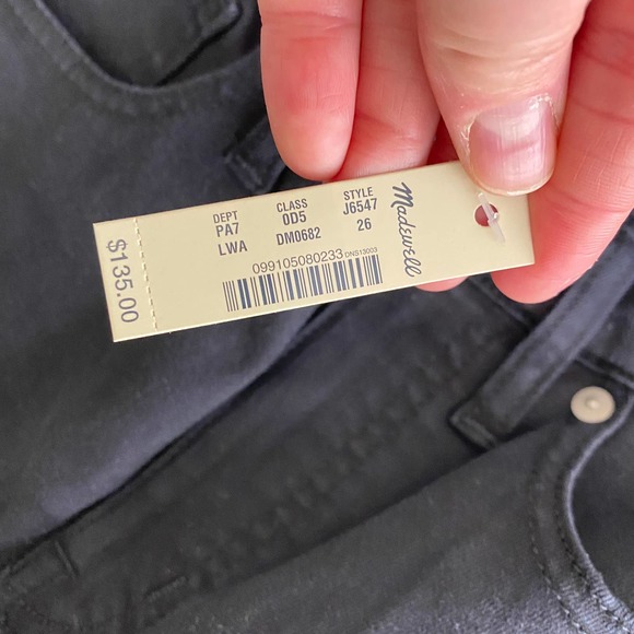 NWT Madewell 9" Mid-Rise Skinny Jeans in Lunar Wash: TENCEL™ Denim Edition-26 - Picture 3 of 5